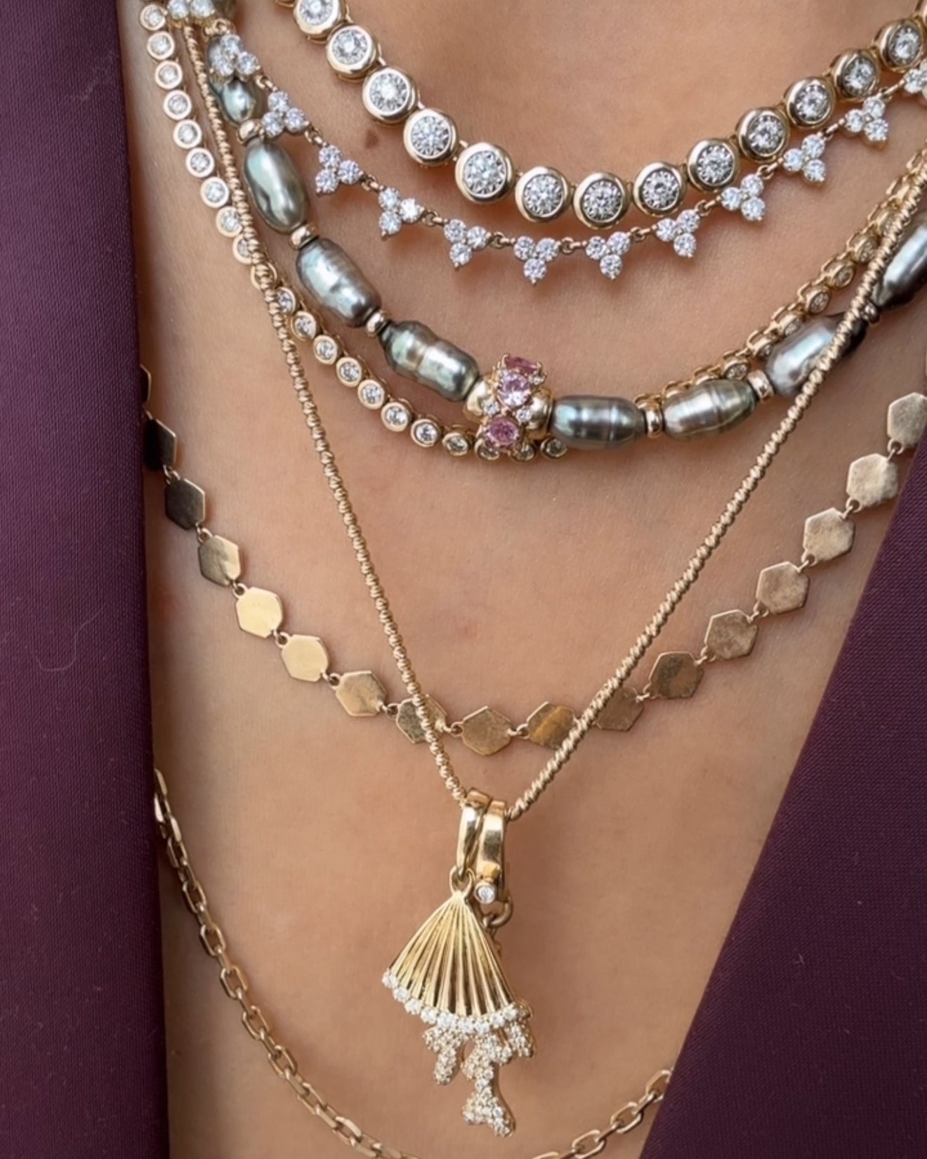 SOLID 14K GOLD & DIAMOND BUTTERFLY WING