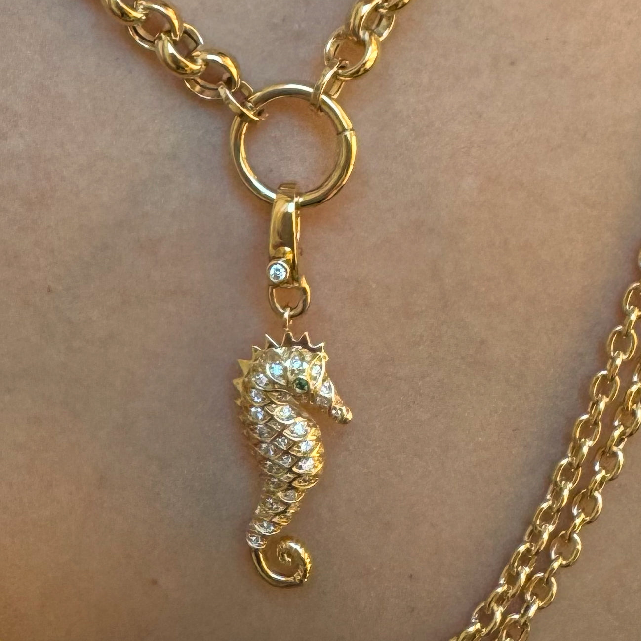 GOLD & DIAMOND SEAHORSE