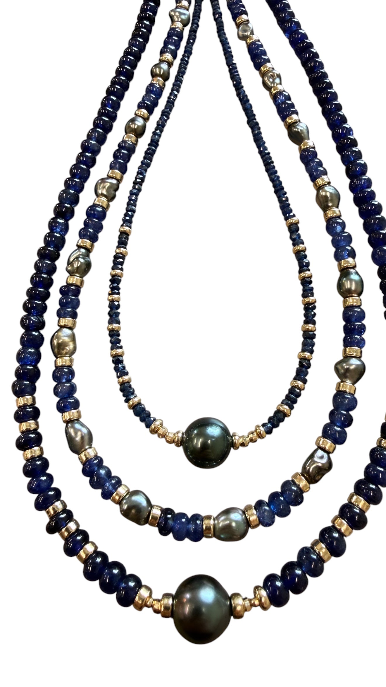 SAPPHIRE & TAHITIAN PEARL ANTIQUITY NECKLACE