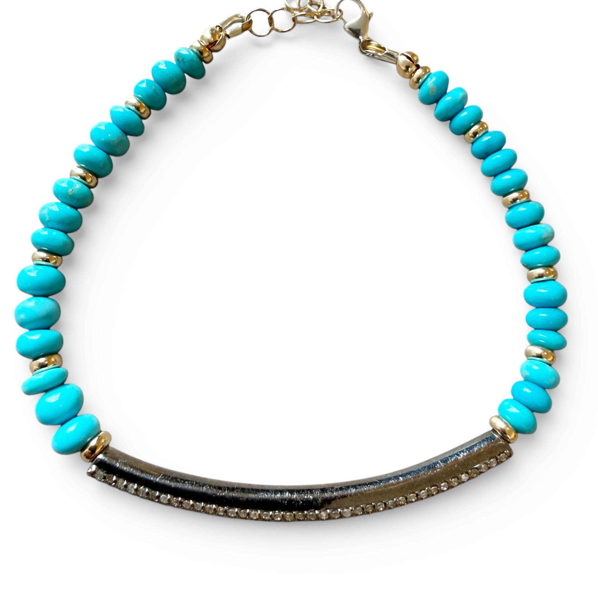 SLEEPING BEAUTY TURQUOISE & DIAMOND BRACELET