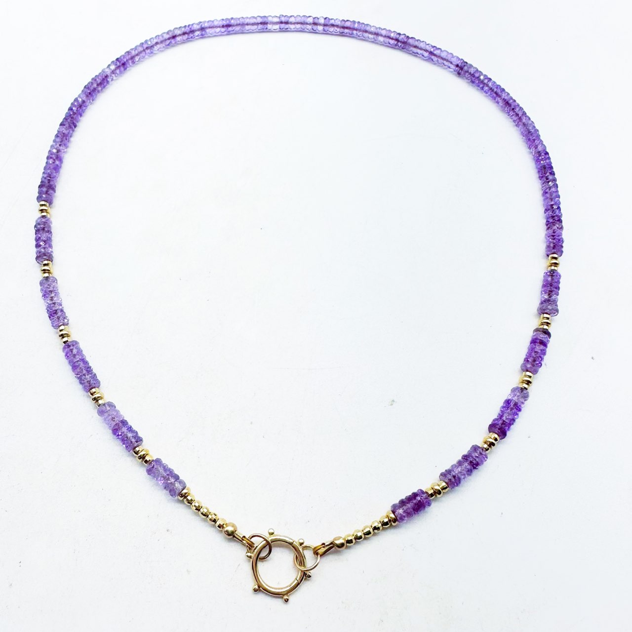 AMETHYST NECKLACES WITH 14K GOLD