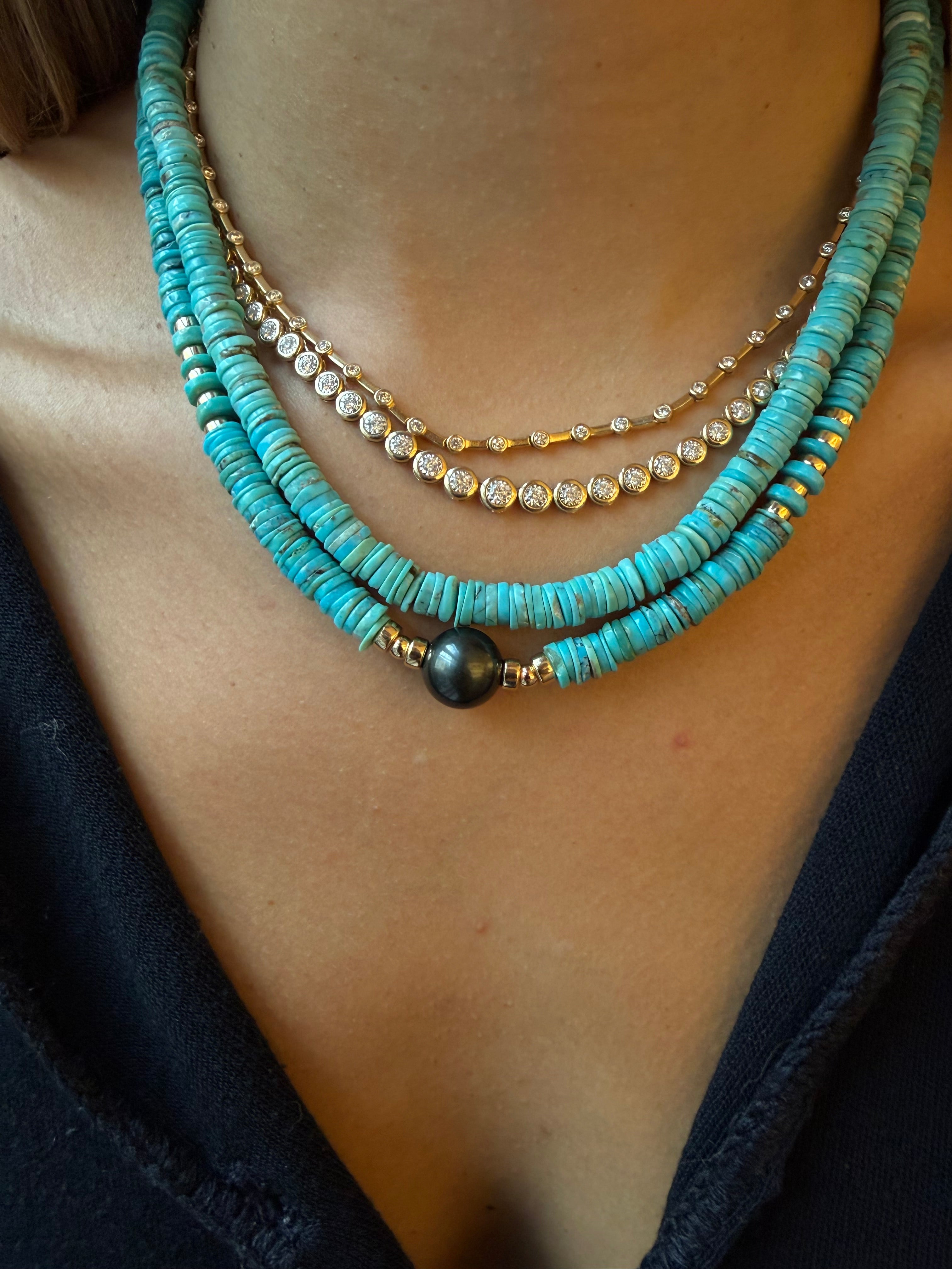 SLEEPING BEAUTY TURQUOISE HEISHI NECKLACES