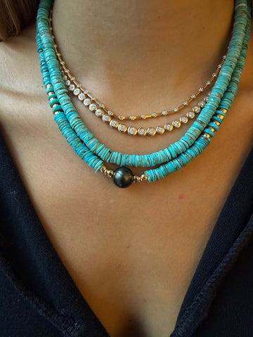 SLEEPING BEAUTY TURQUOISE HEISHI NECKLACES