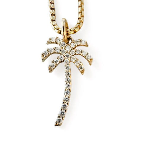 14k GOLD & DIAMOND PALM TREE