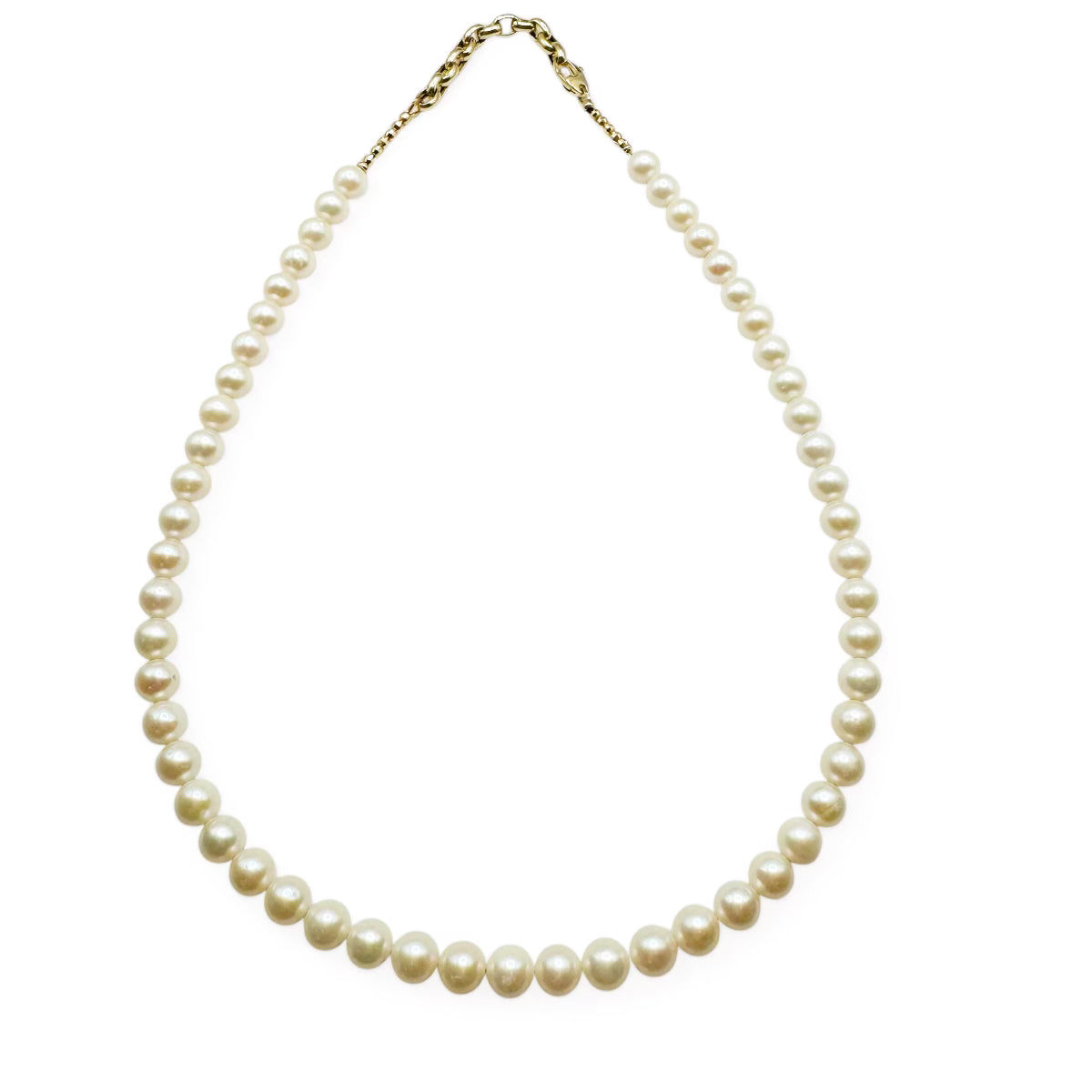 FRESH WATER PEARL & 14K GOLD NECKLACES