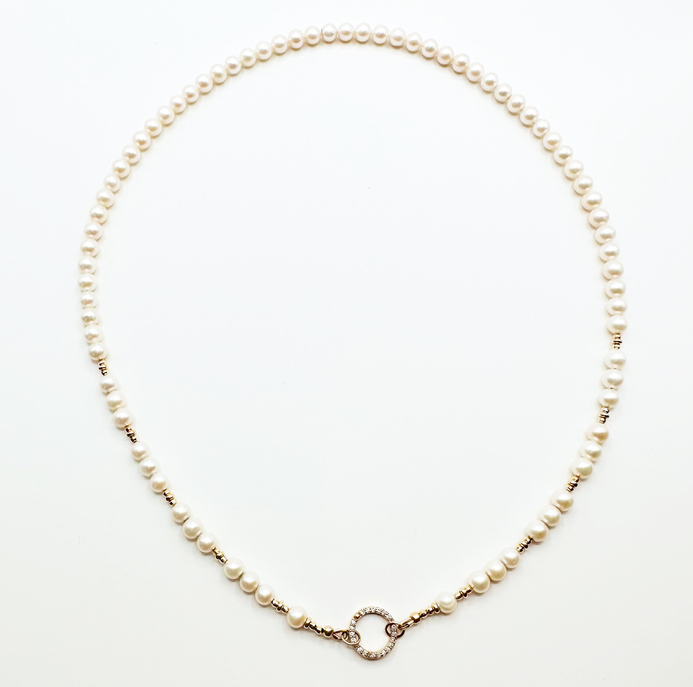 14k GOLD PEARL NECKLACES