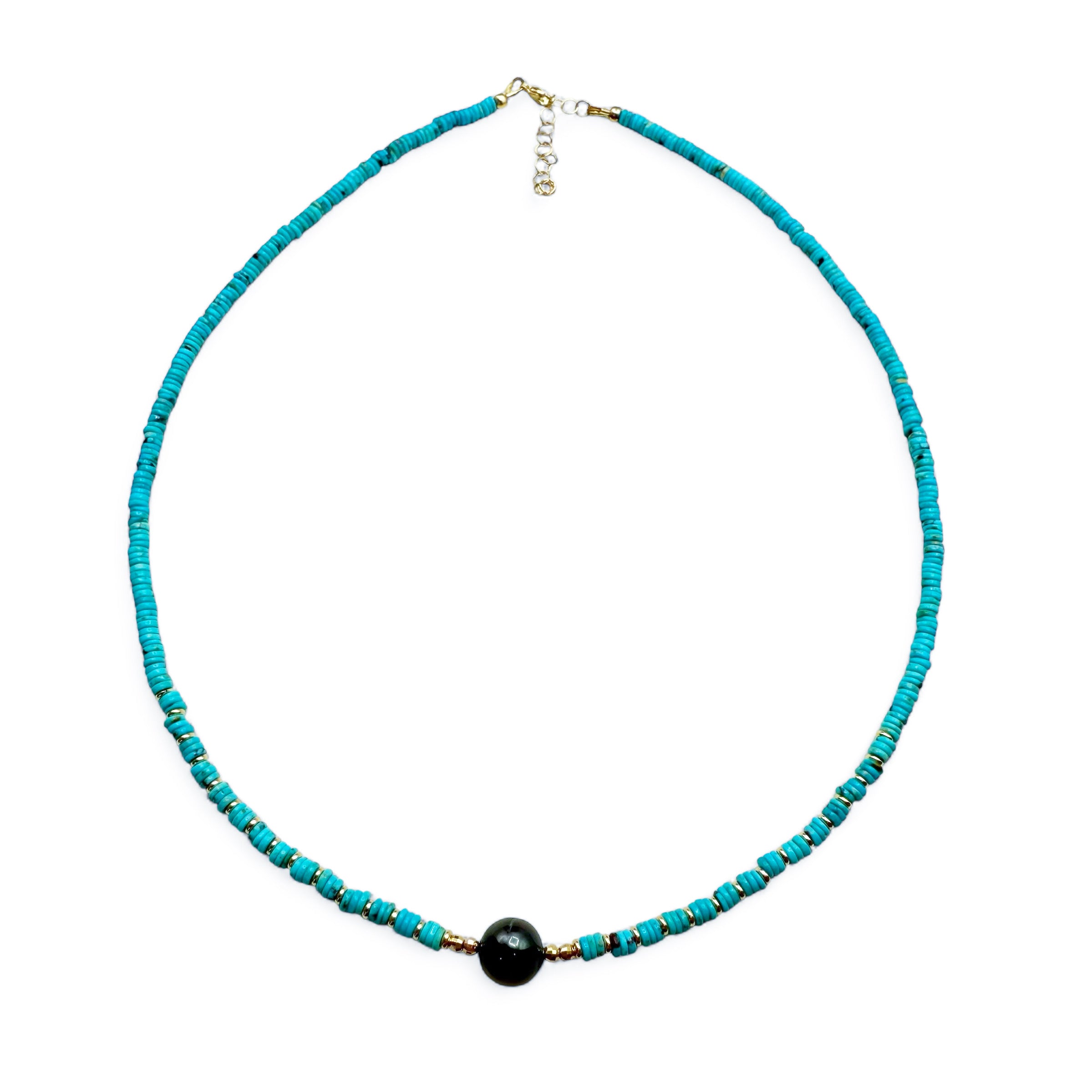 TURQUIOSE & TAHITIAN PEARL NECKLACE
