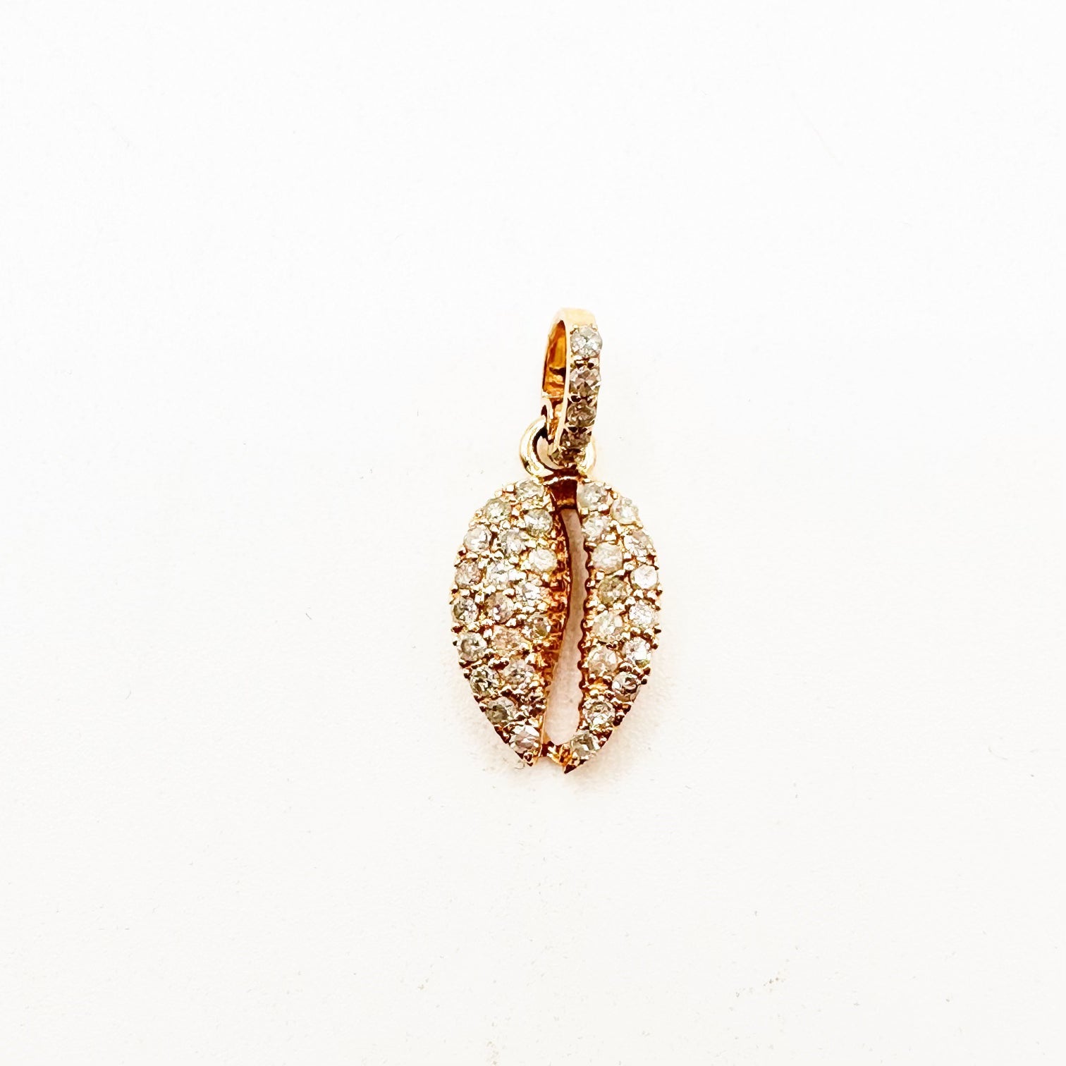 Shell Amulet DIAMOND & 14K GOLD COWRIE SHELL AMULET – SHAKTI