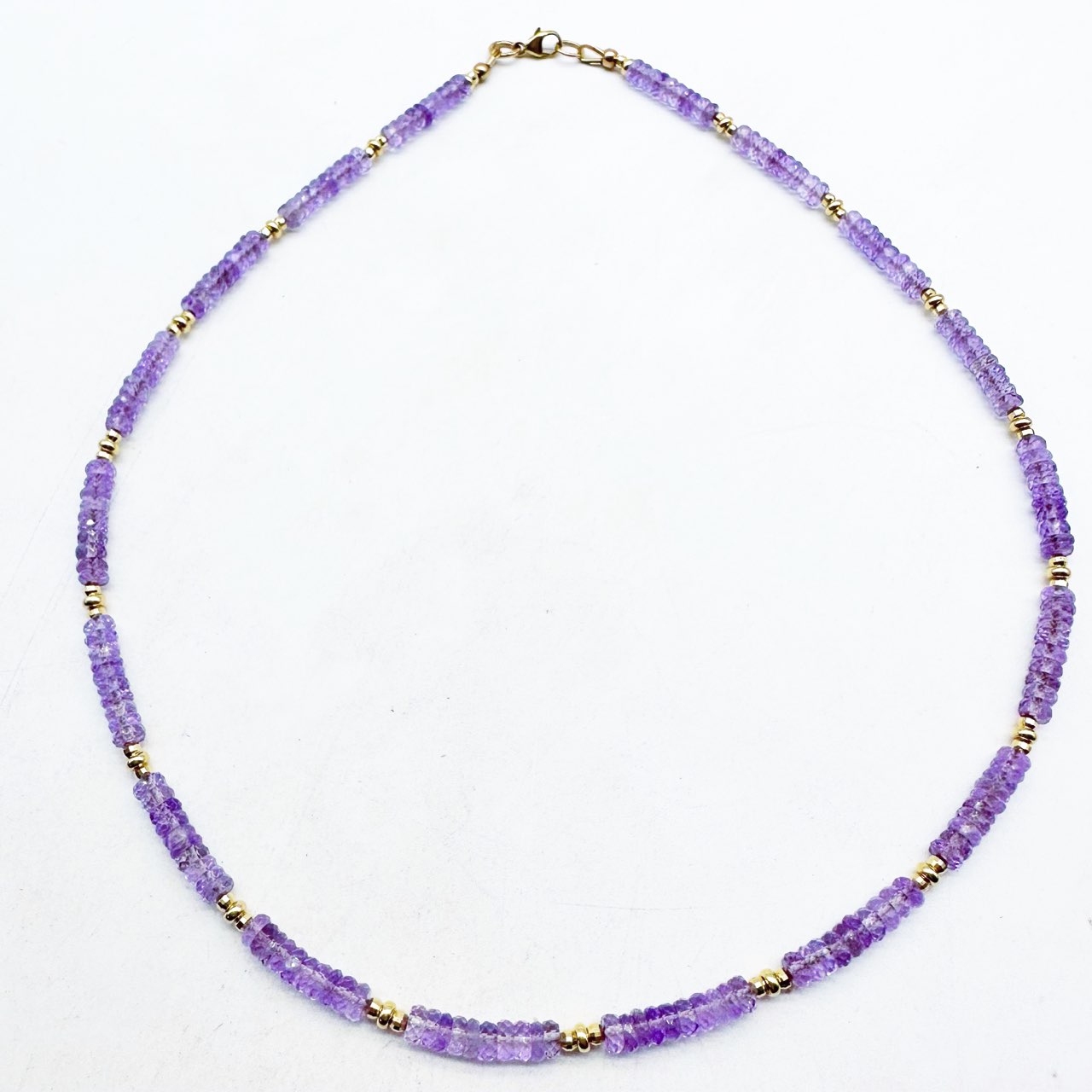 AMETHYST NECKLACES WITH 14K GOLD