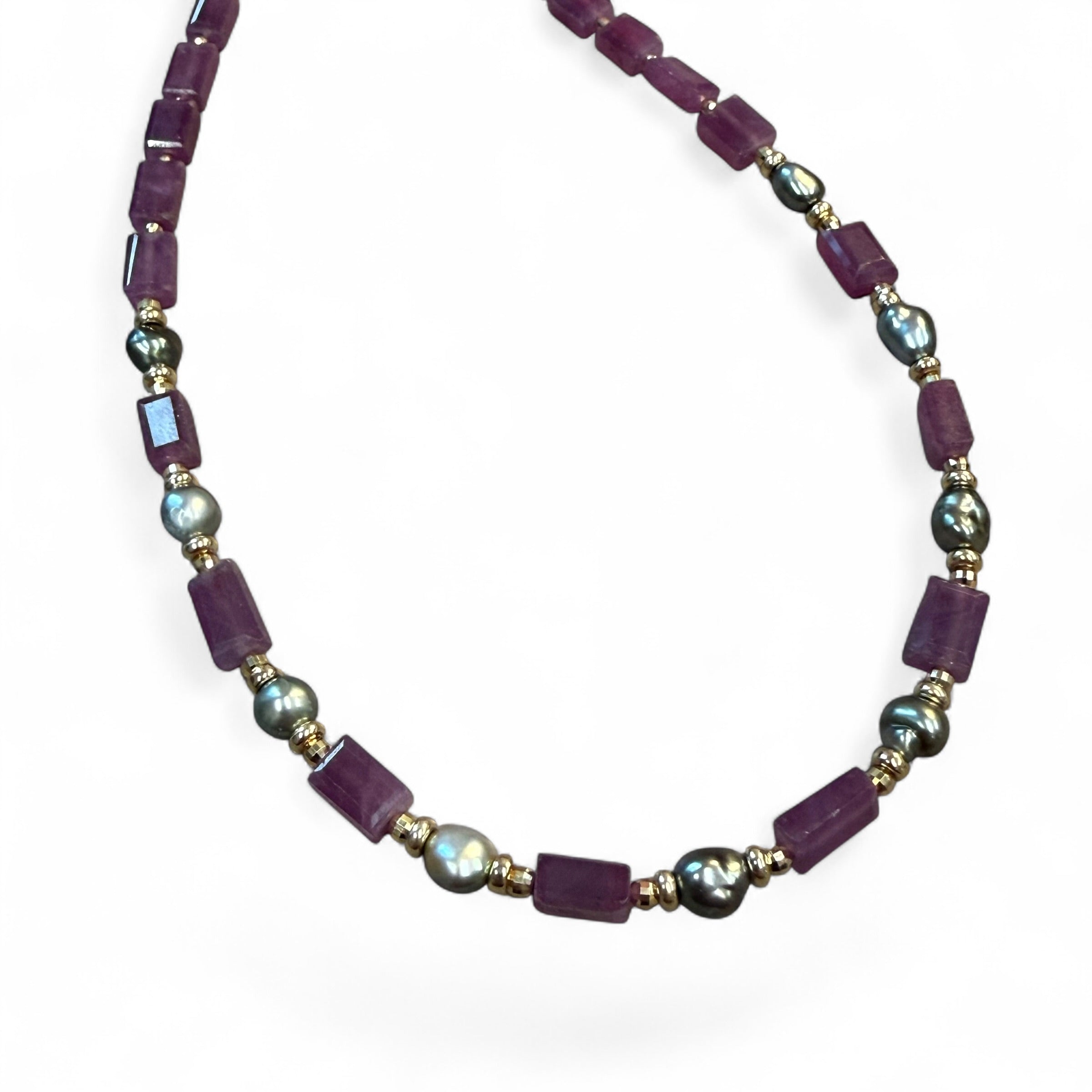 RUBY AND TAHITIAN PEARL NECKLACE