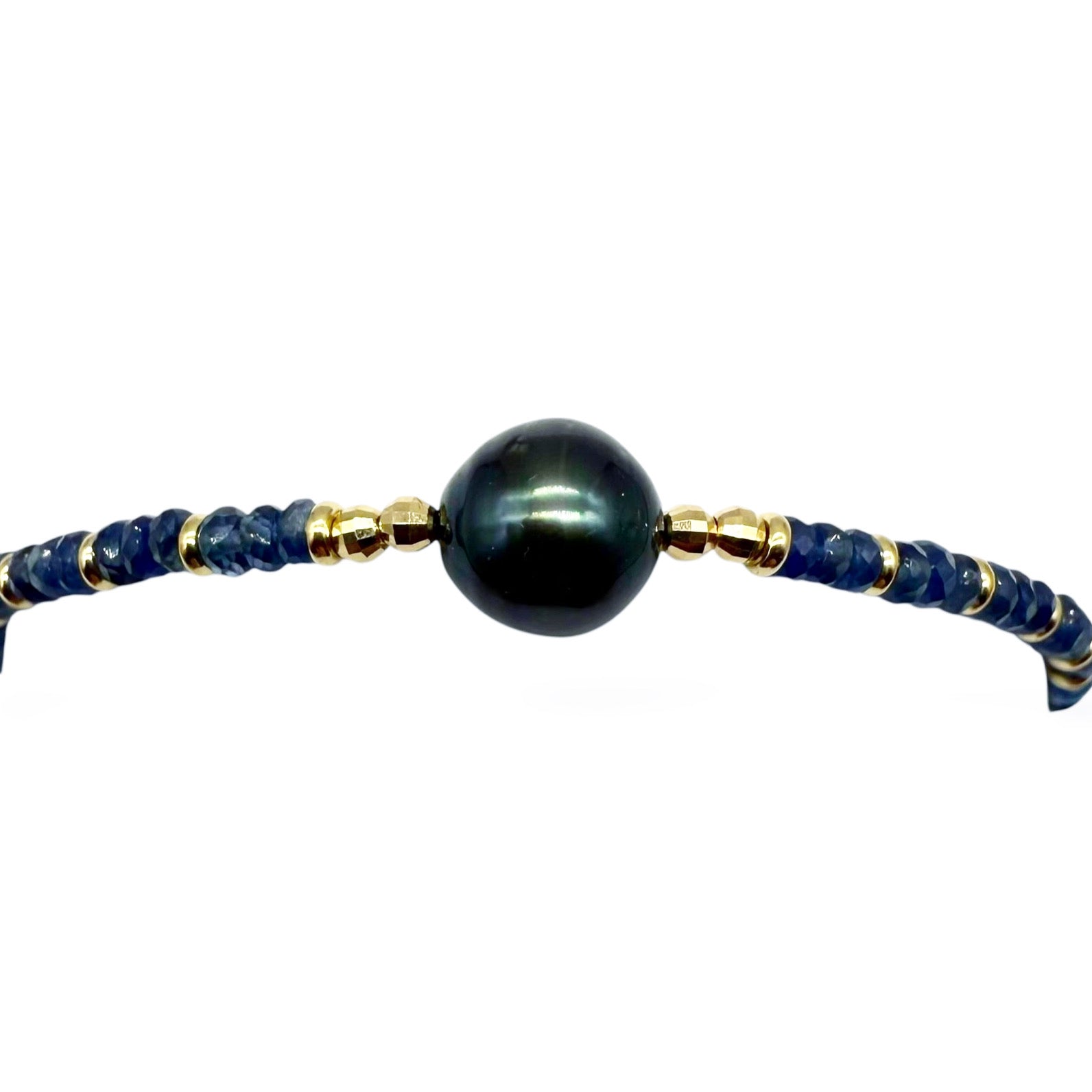 BLUE SAPPHIRE & TAHITIAN PEARL BRACELET
