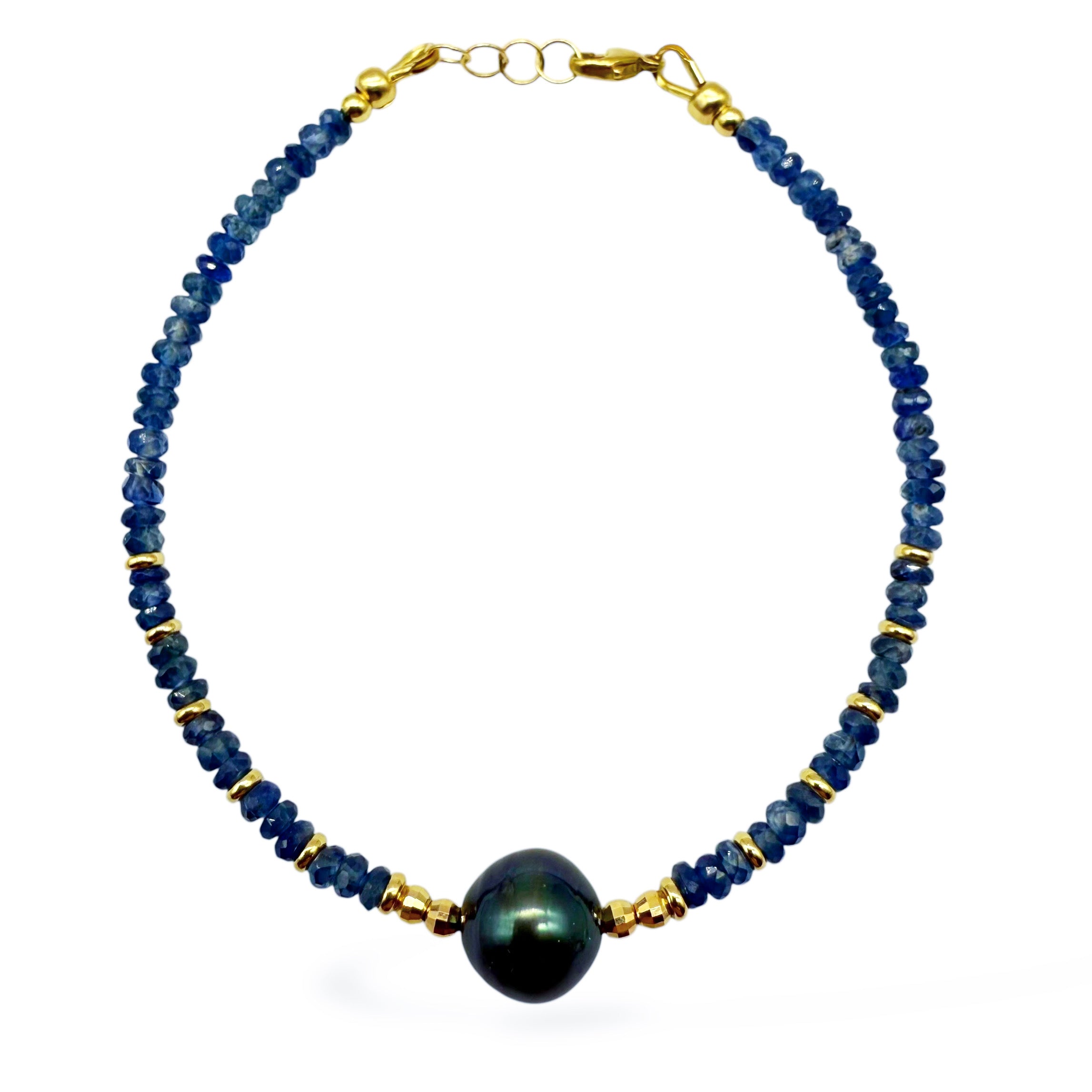 BLUE SAPPHIRE & TAHITIAN PEARL BRACELET