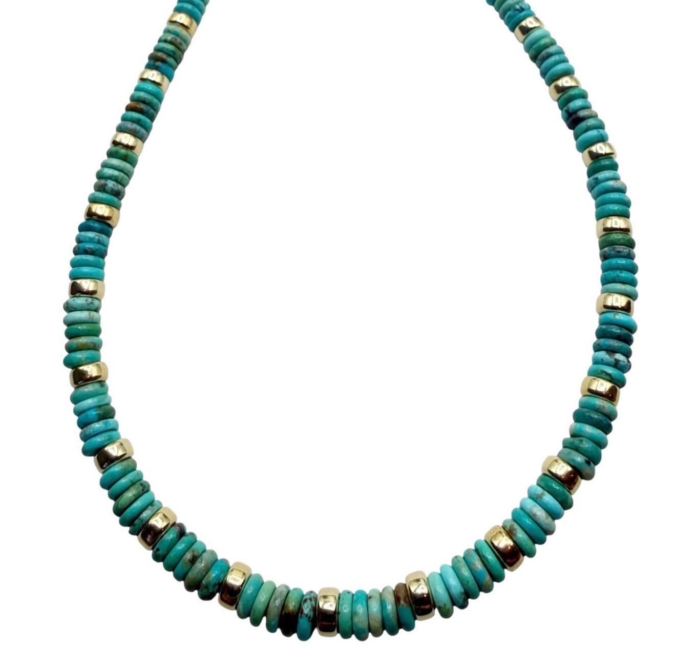 TURQUOISE AND GOLD NECKLACE