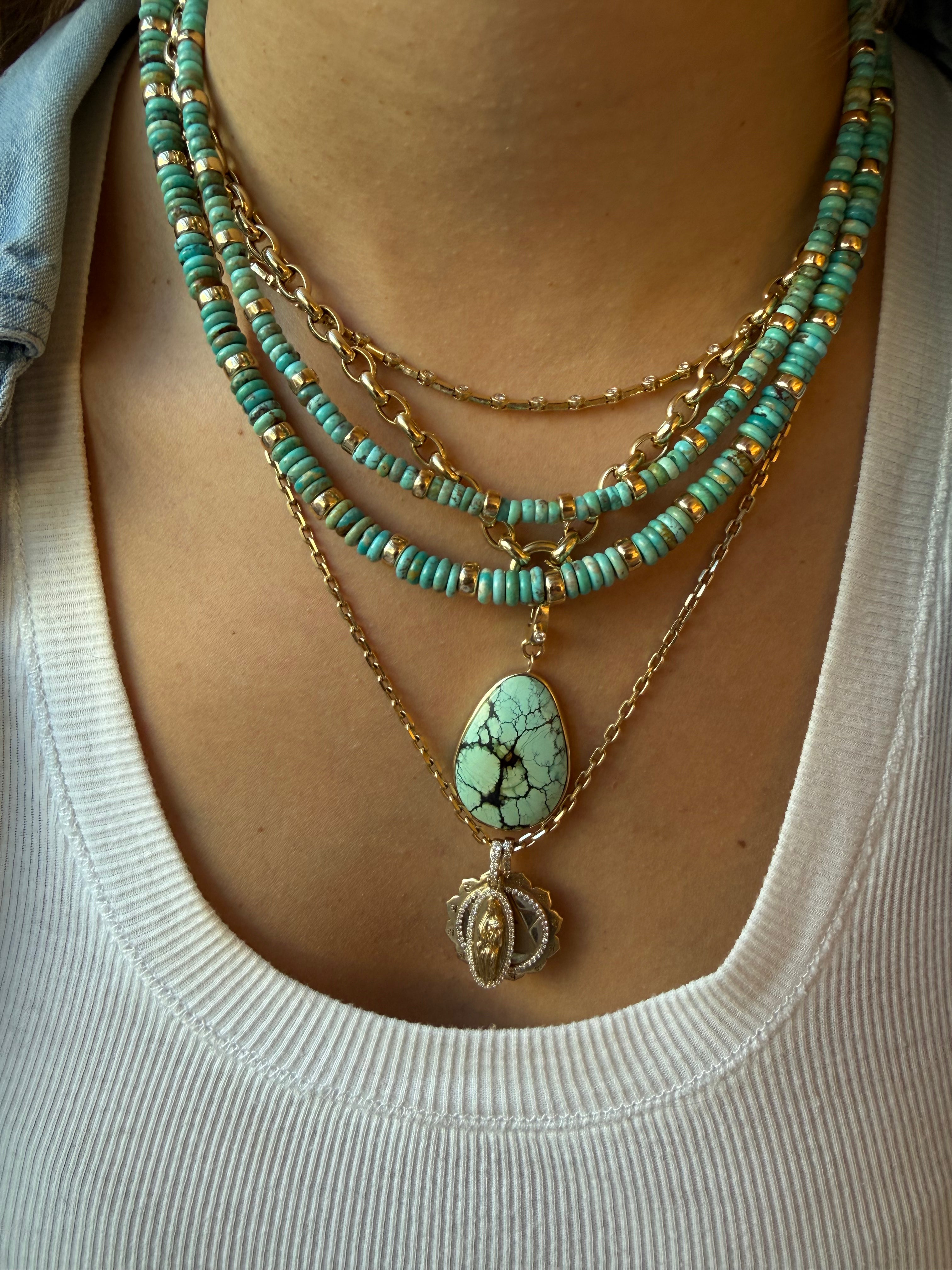 TURQUOISE AND GOLD NECKLACES