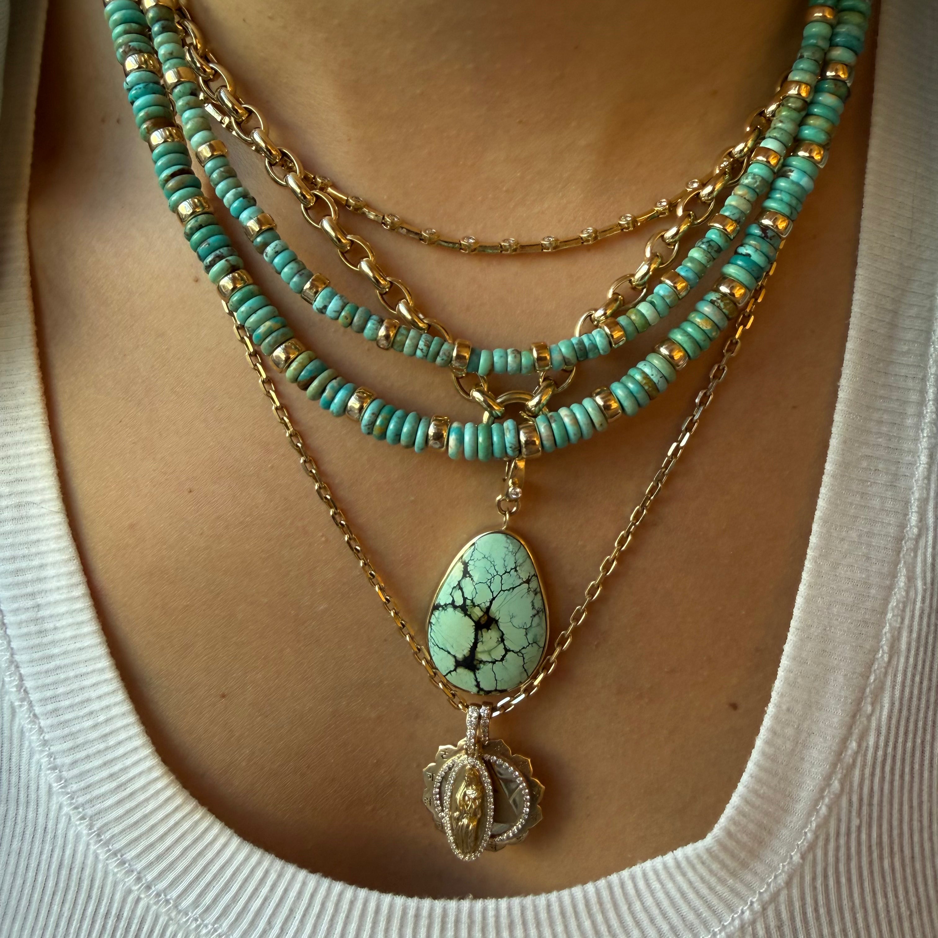 TURQUOISE AND GOLD NECKLACES