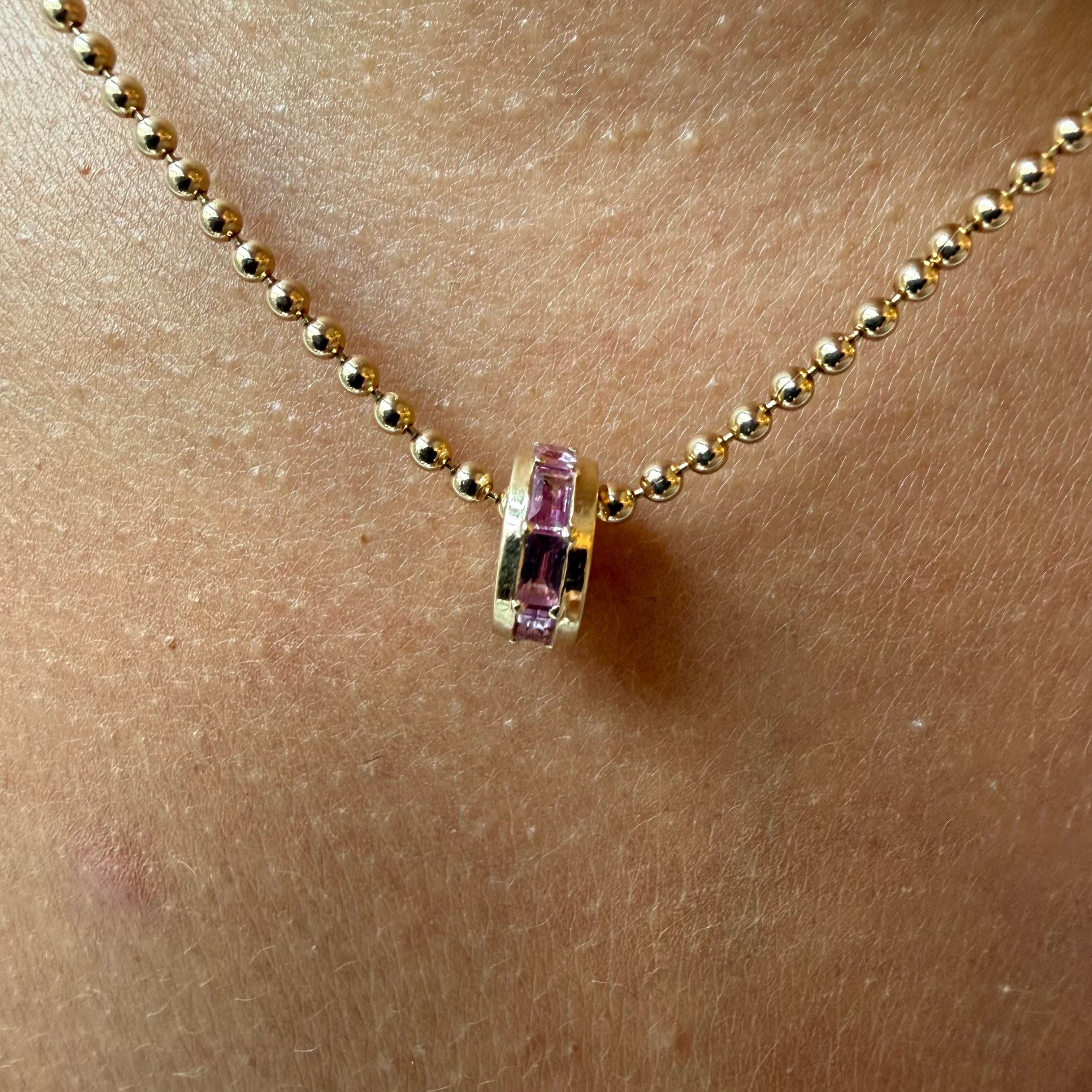 14K GOLD BEAD SLIDERS