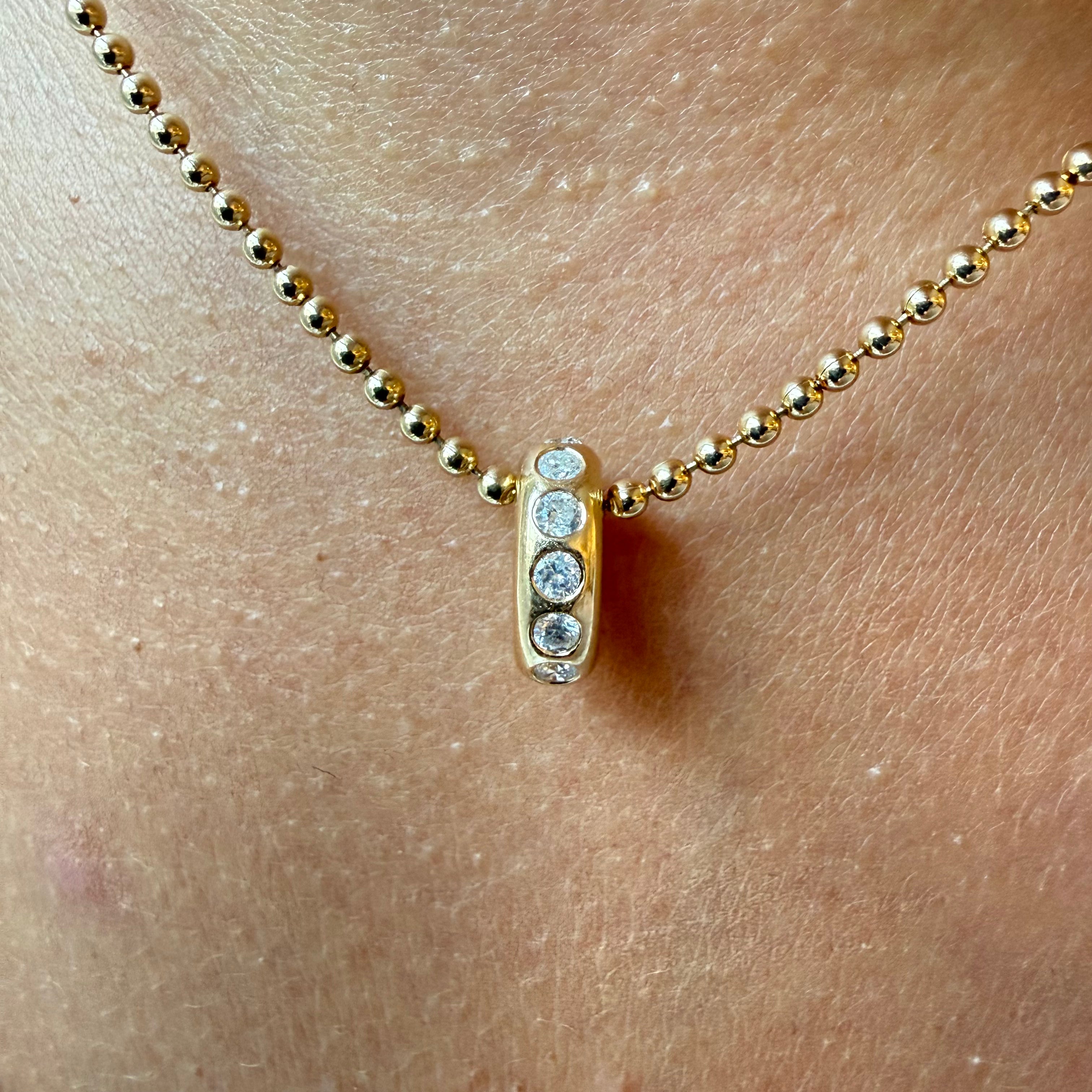 14K GOLD BEAD SLIDERS