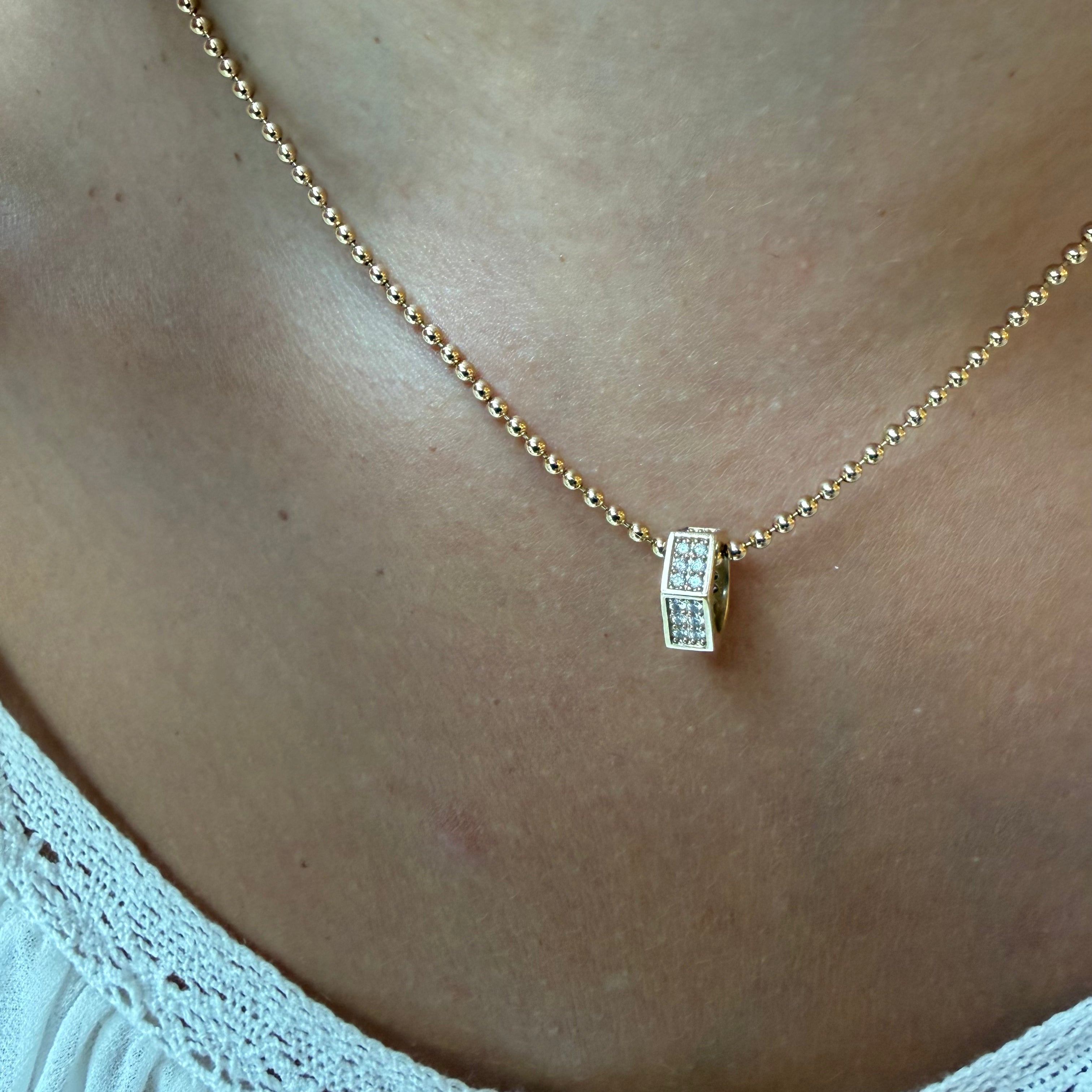 14K GOLD BEAD SLIDERS