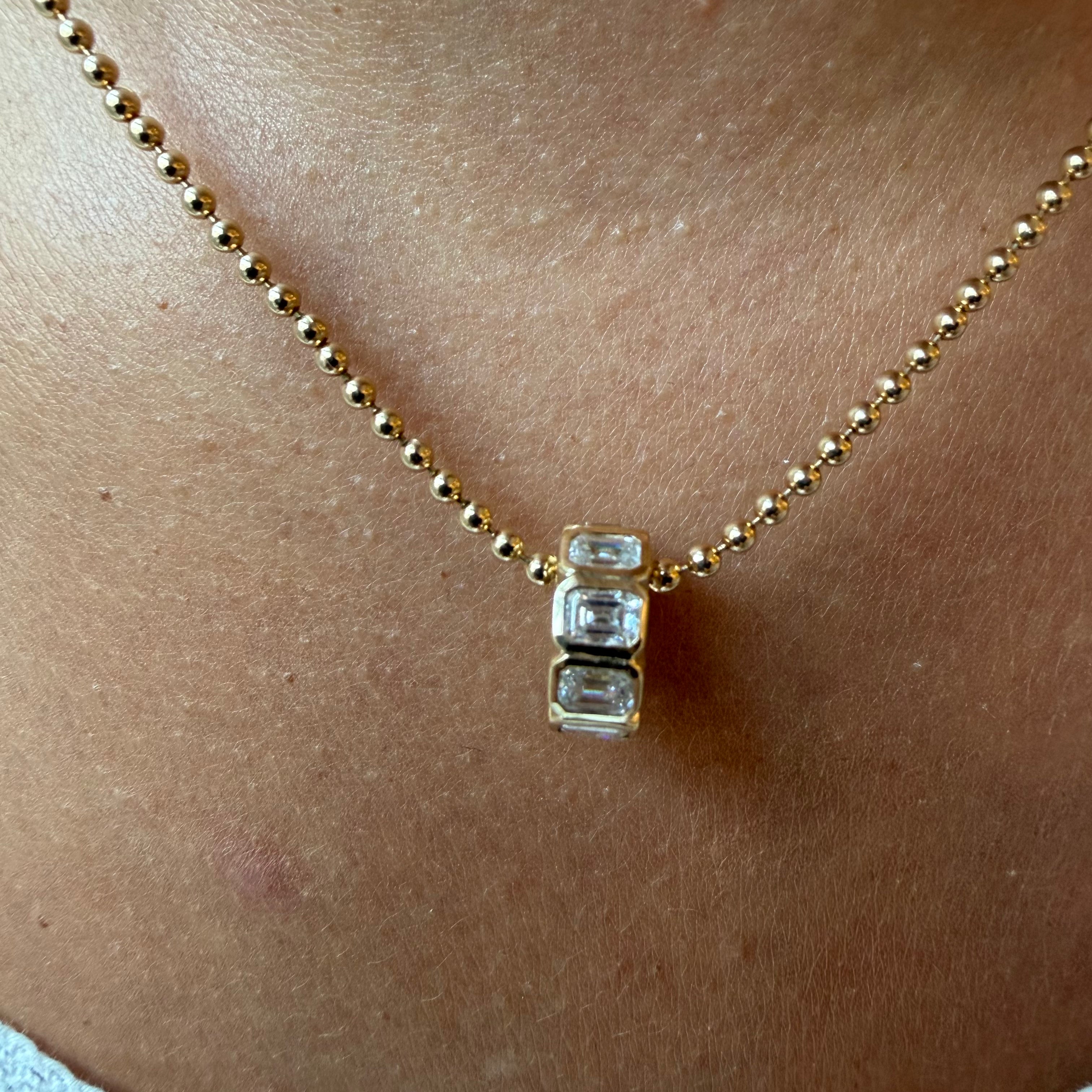 14K GOLD BEAD SLIDERS
