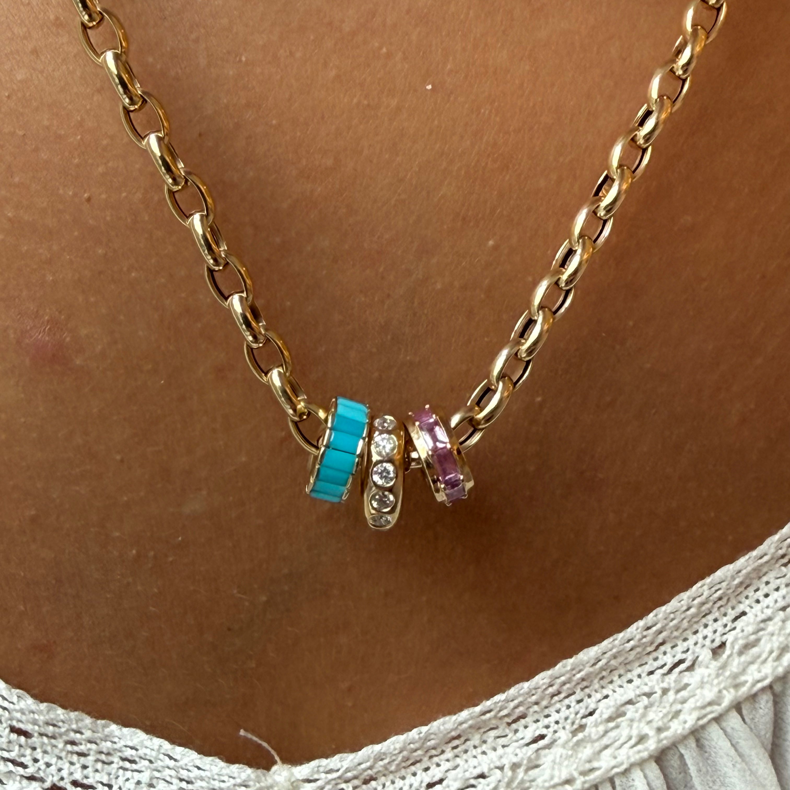 14K GOLD BEAD SLIDERS