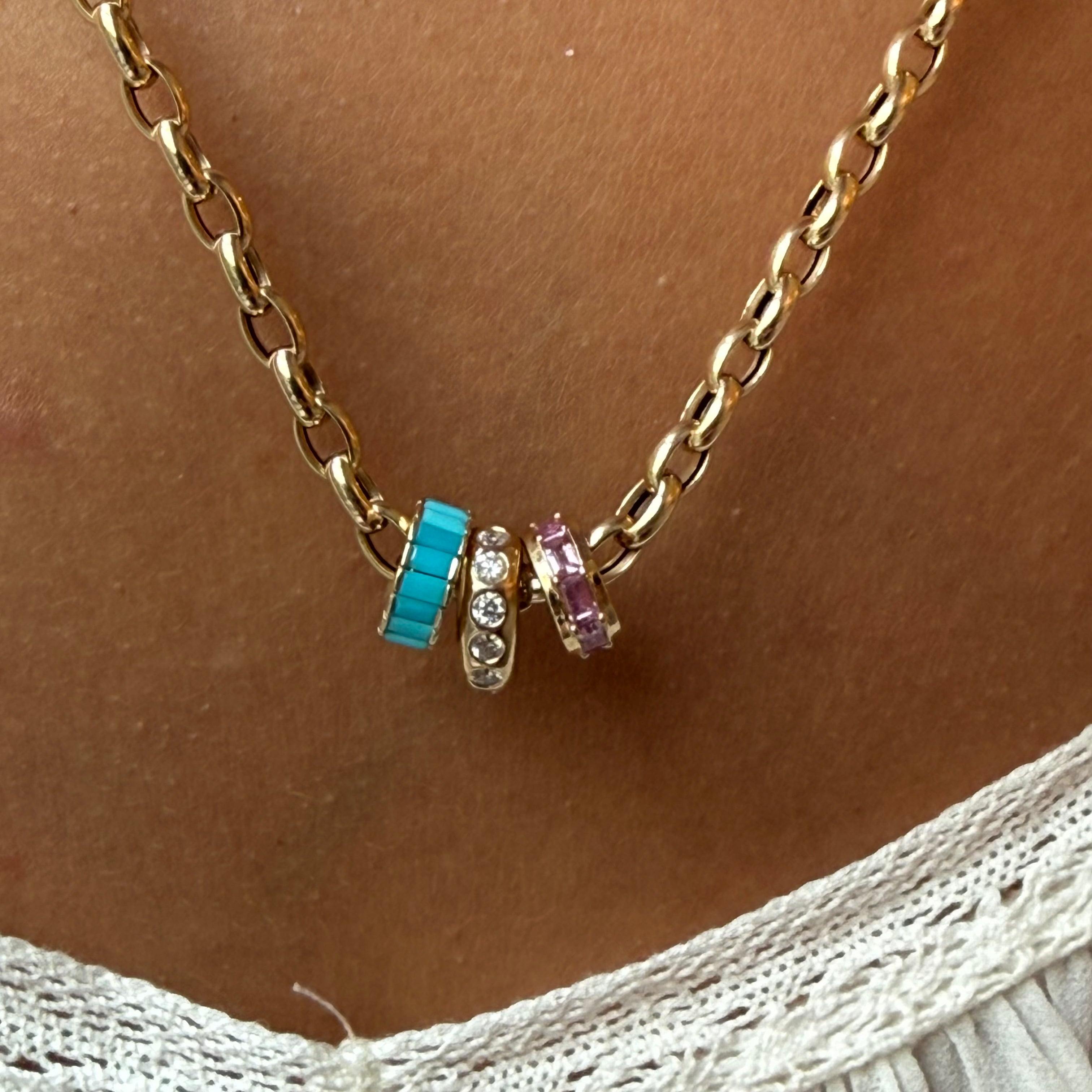 14K GOLD BEAD SLIDERS