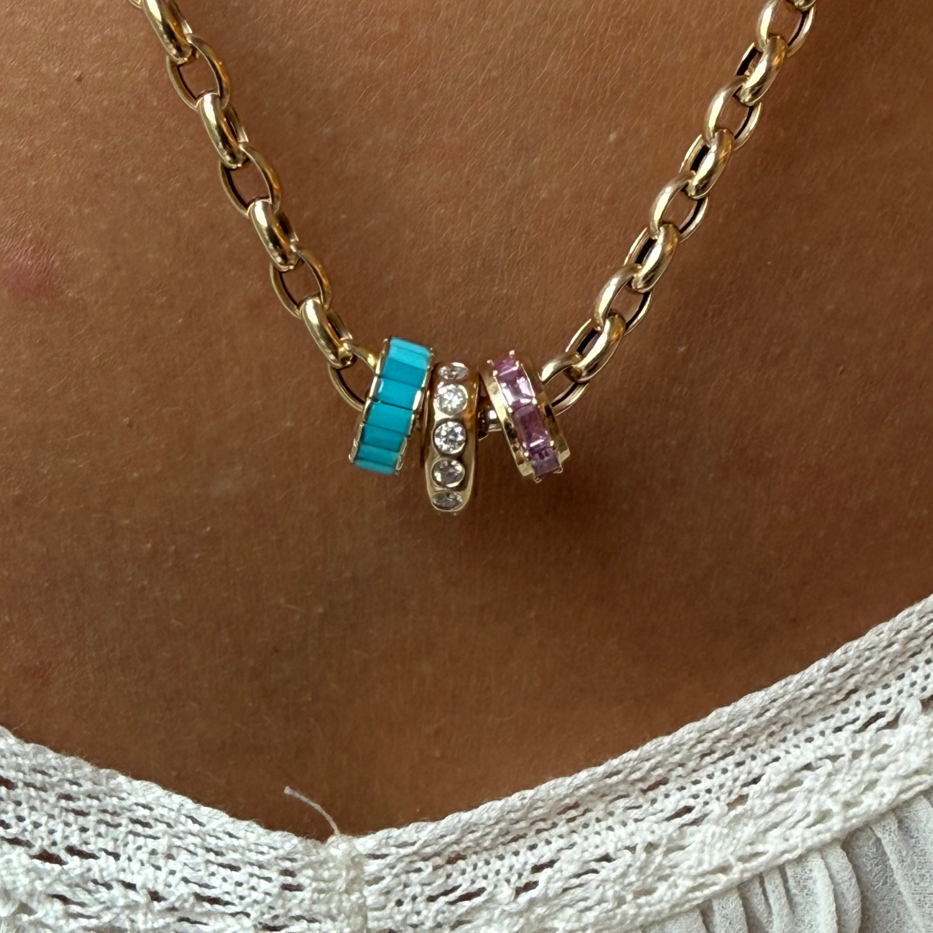 14K GOLD BEAD SLIDERS