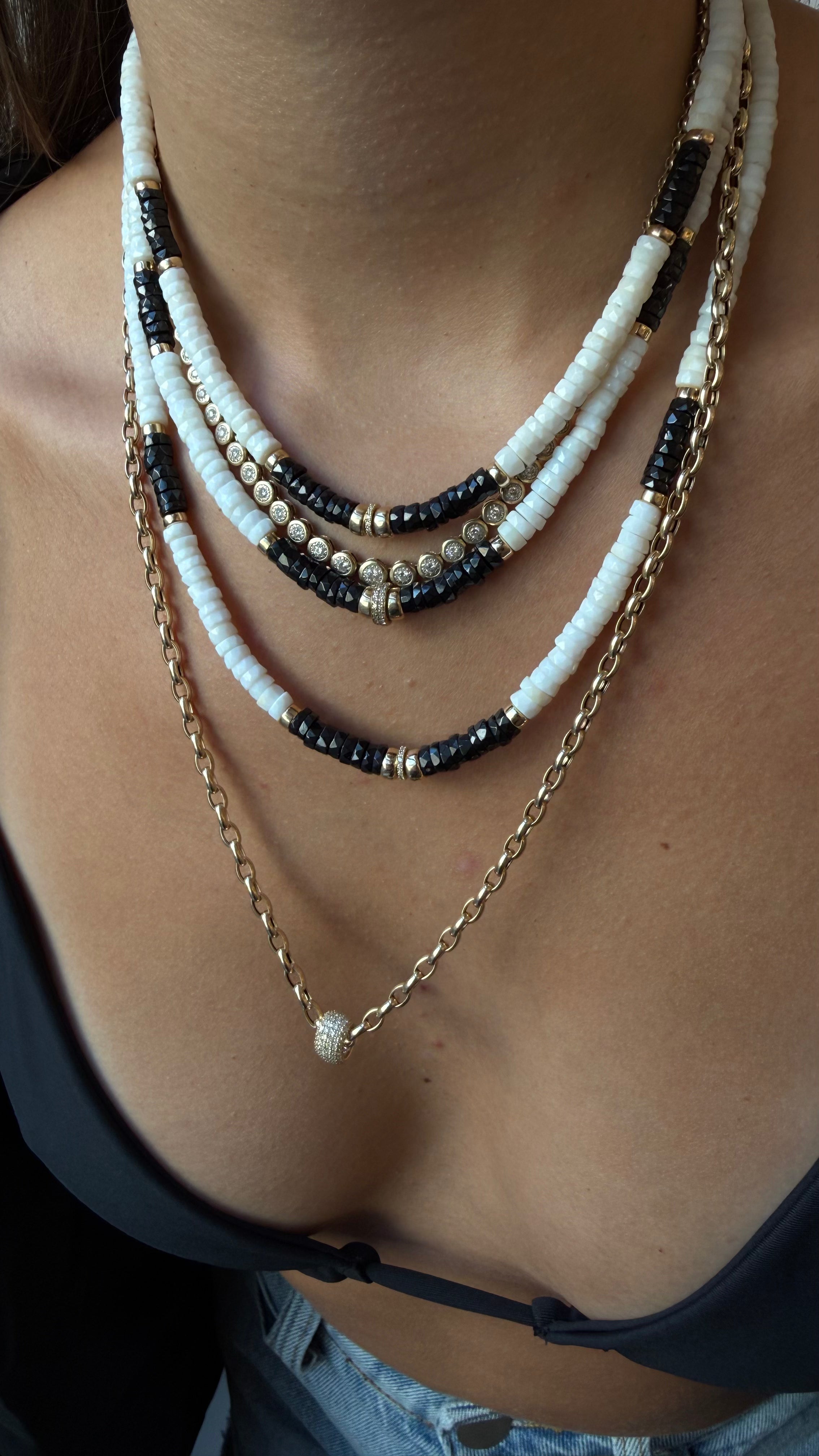 OPAL & BLACK SPINEL NECKLACE