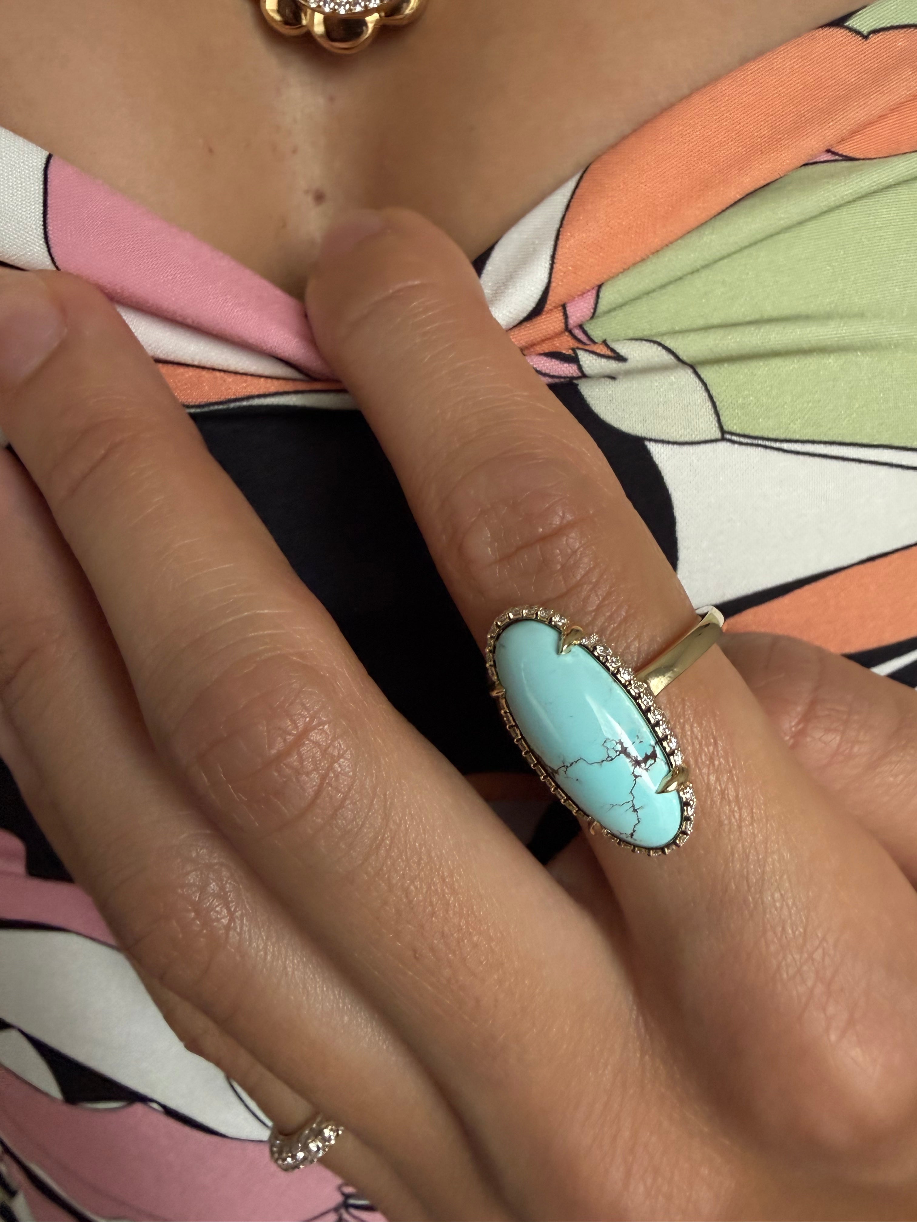 TURQUOISE & DIAMOND RING