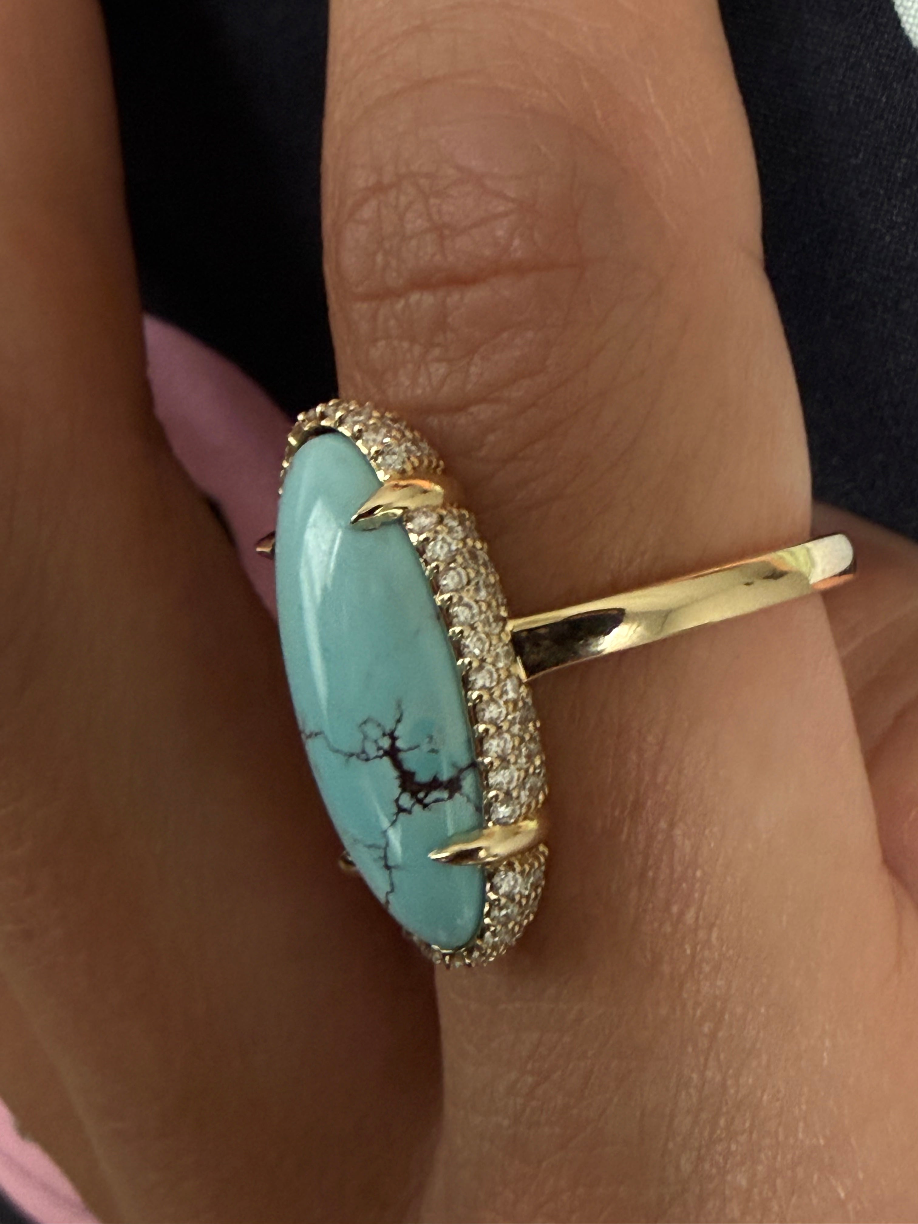 TURQUOISE & DIAMOND RING