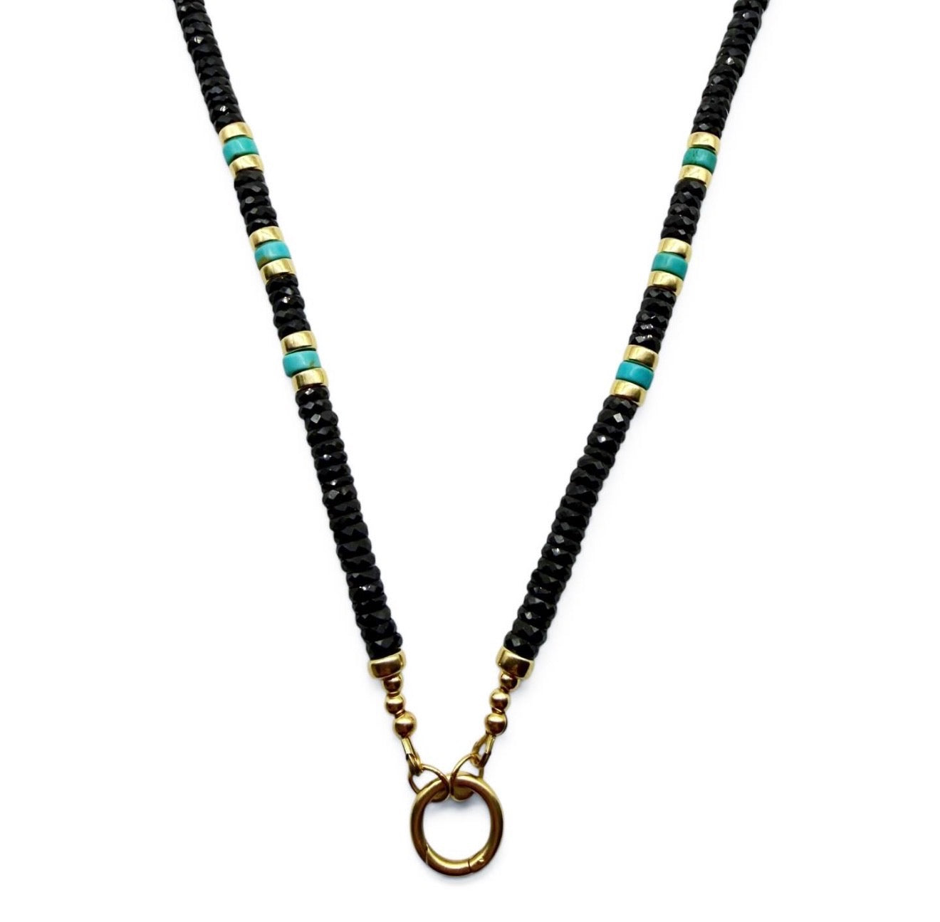 BLACK SPINEL AND TURQUOISE NECKLACES