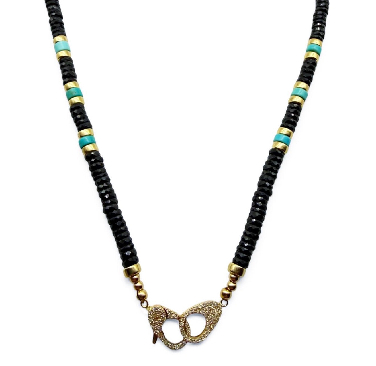 BLACK SPINEL AND TURQUOISE NECKLACES