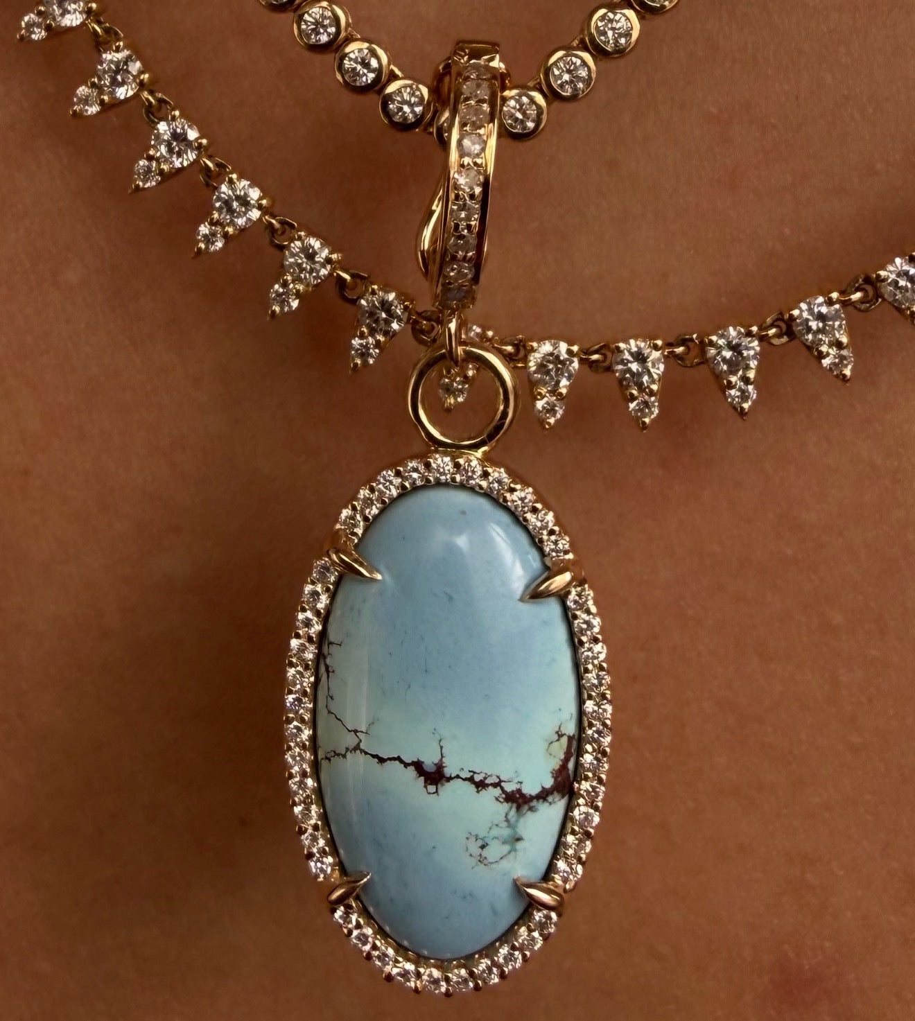 TURQUOISE & DIAMOND AMULET