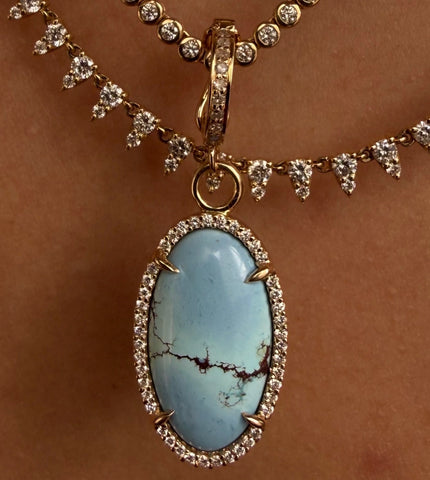 TURQUOISE & DIAMOND AMULET