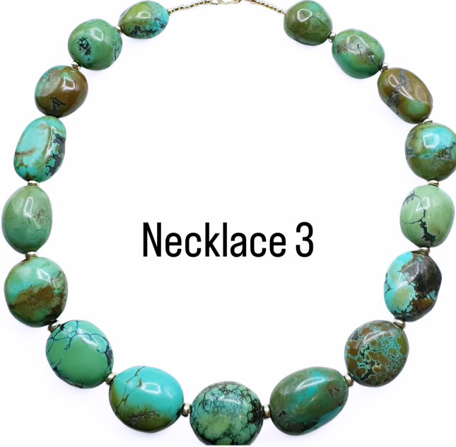 TURQUOISE PEBBLE STONE NECKLACES