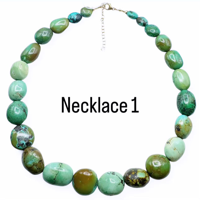 TURQUOISE PEBBLE STONE NECKLACES