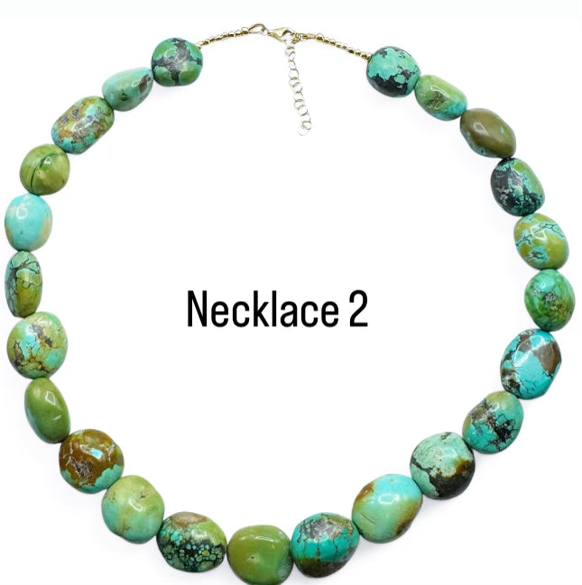 TURQUOISE PEBBLE STONE NECKLACES