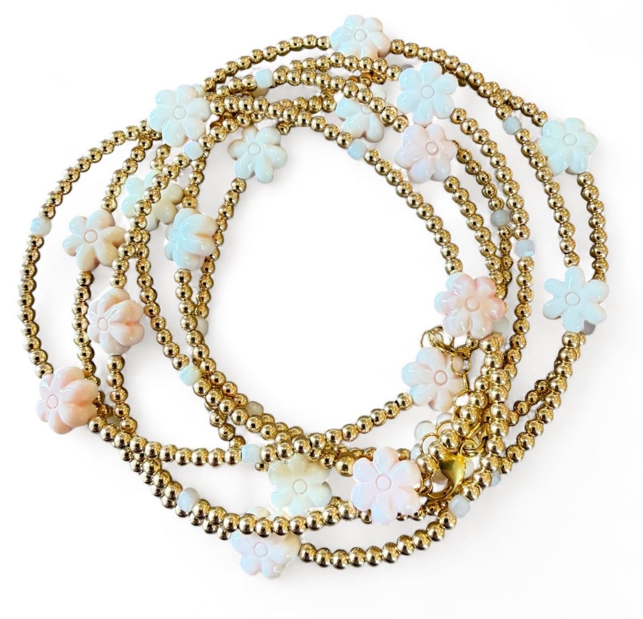 GOLD FLOWER GIRL NECKLACE