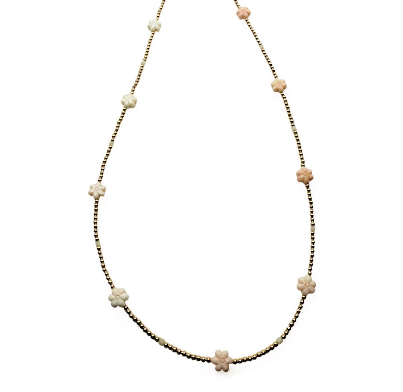 GOLD FLOWER GIRL NECKLACE
