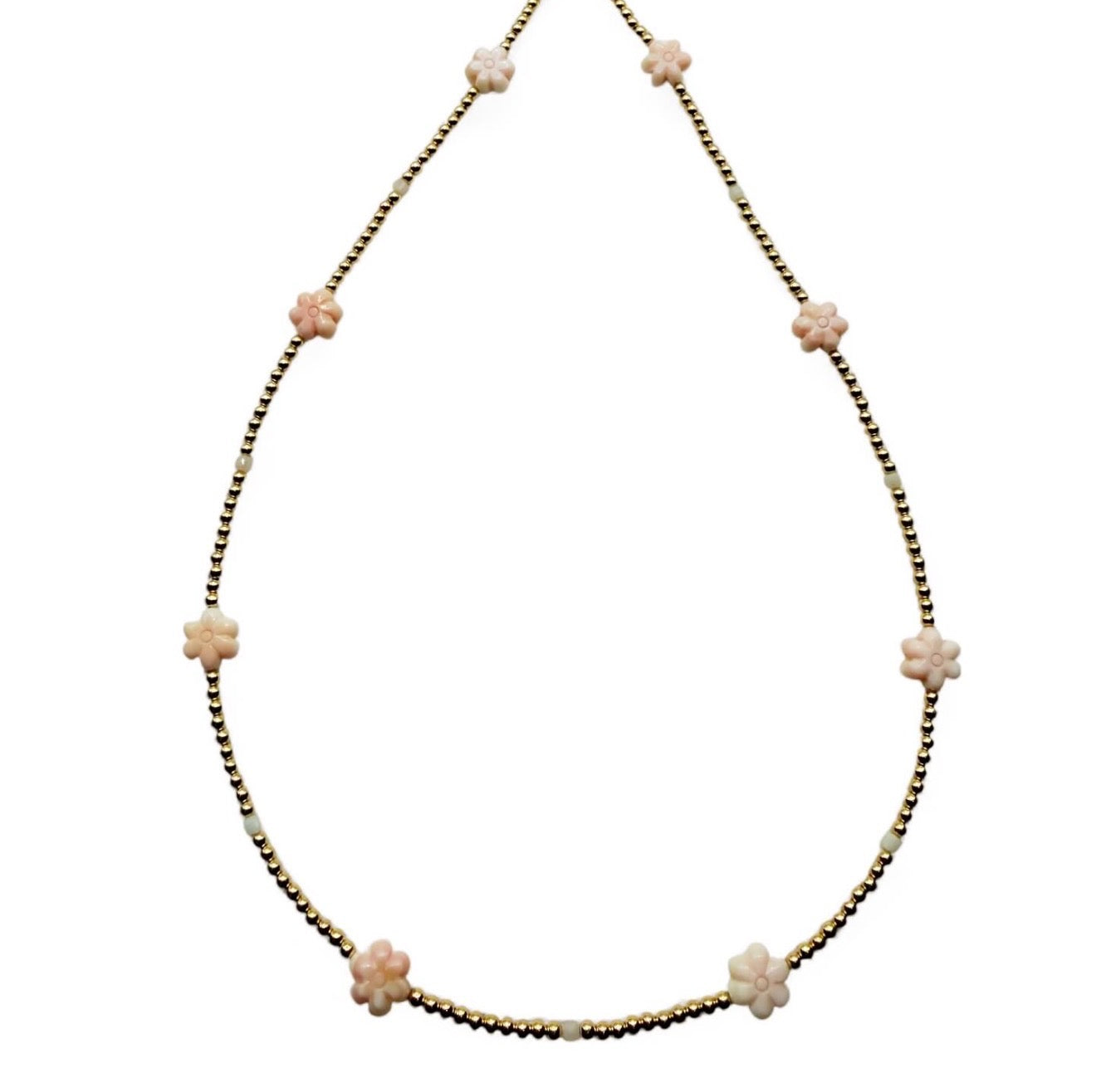 GOLD FLOWER GIRL NECKLACE