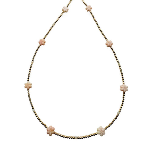 GOLD FLOWER GIRL NECKLACE
