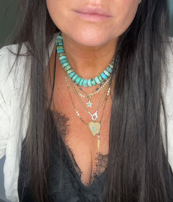 TURQUOISE & 14K GOLD NECKLACES