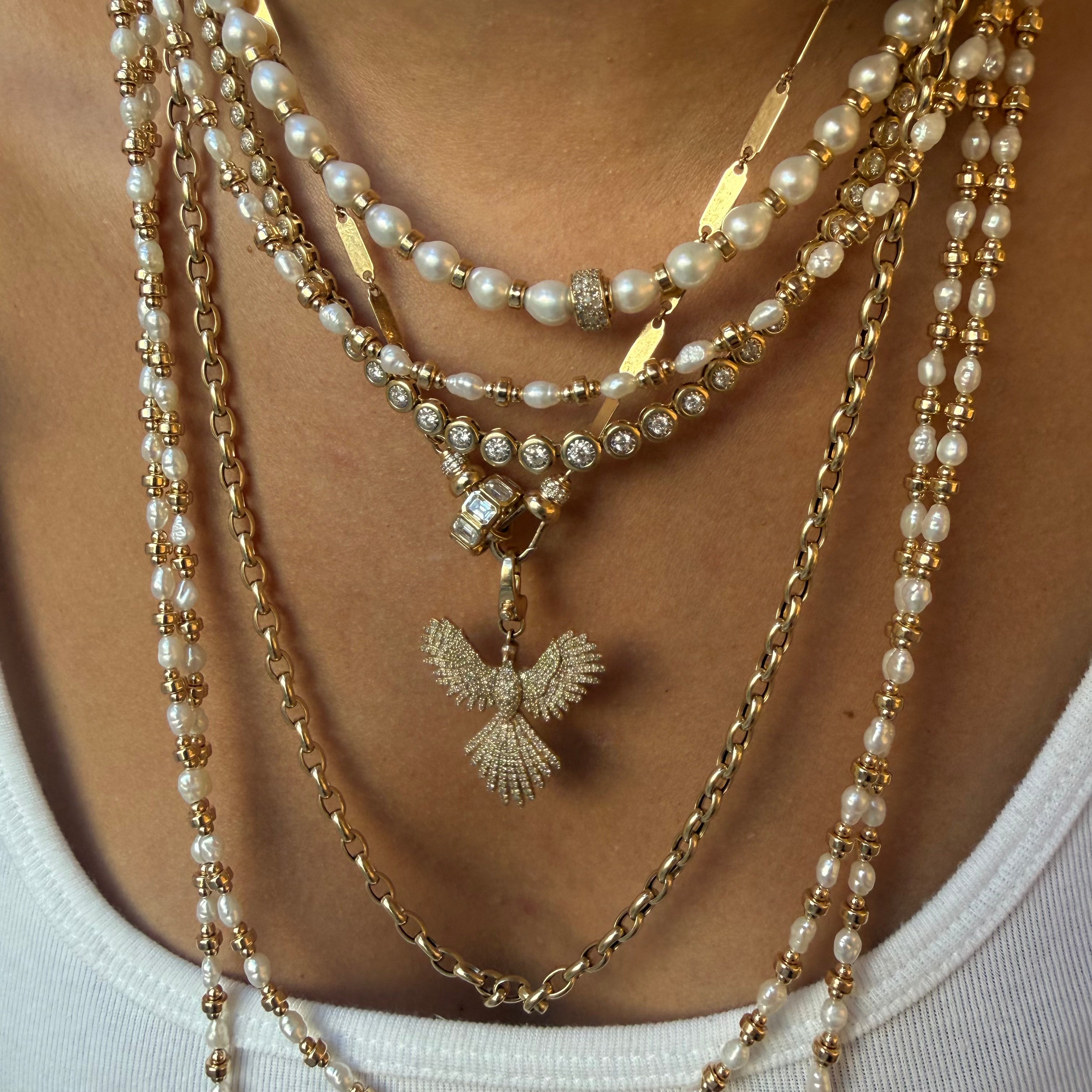 PEARL & GOLD BEADED NECKLACE