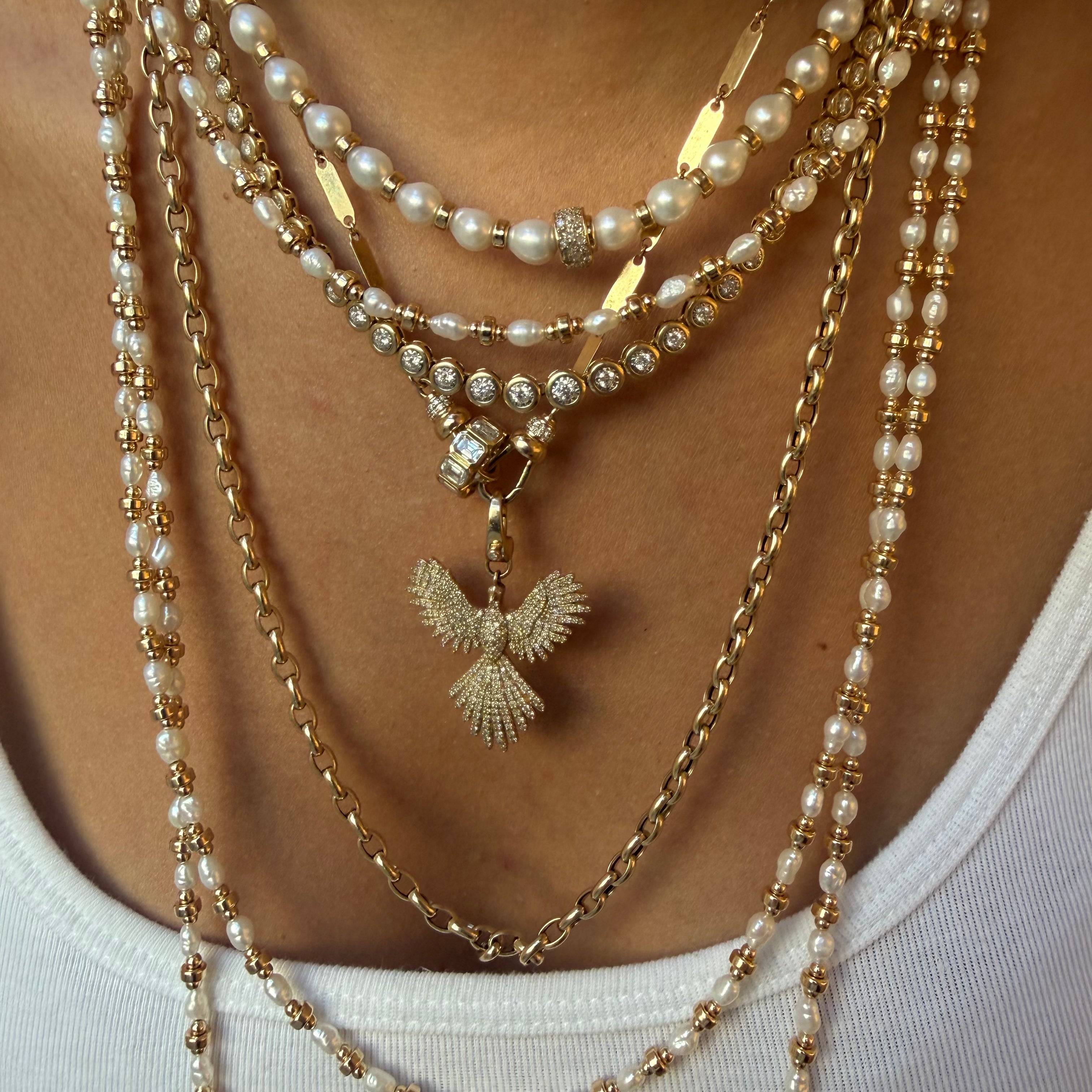 PEARL & GOLD BEADED NECKLACE