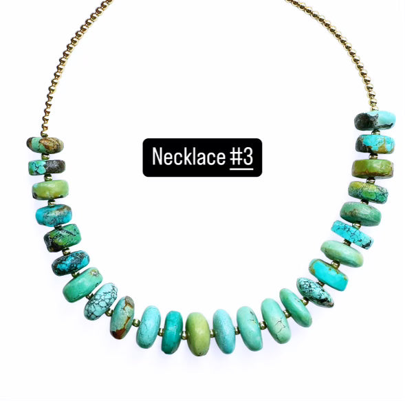 TURQUOISE & 14K GOLD NECKLACES