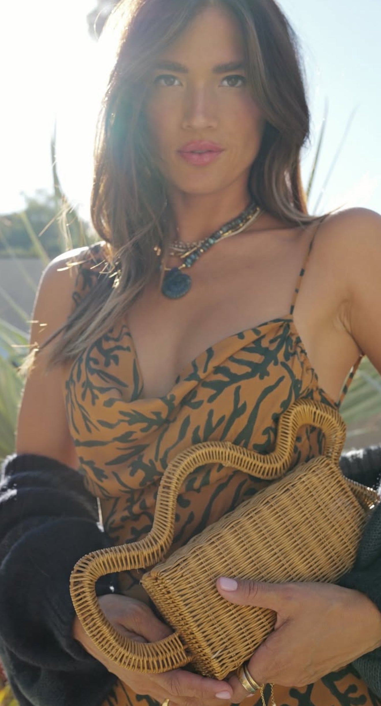 LABRADORITE & CARVED SHELL NECKLACES