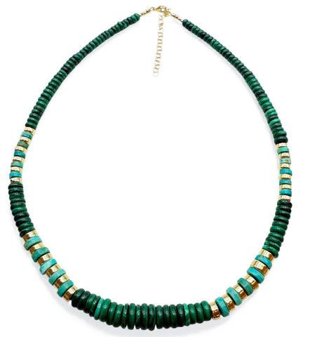 MALACHITE AND OPAL NECKLACE