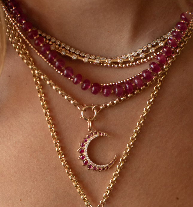 14K GOLD & RUBY NECKLACES