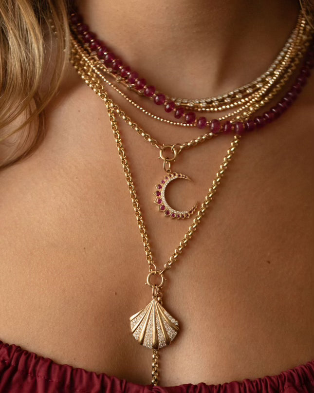 14K GOLD & RUBY NECKLACES