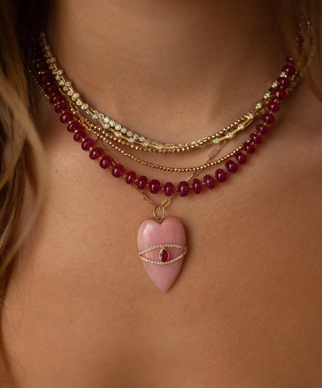 14K GOLD & RUBY NECKLACES