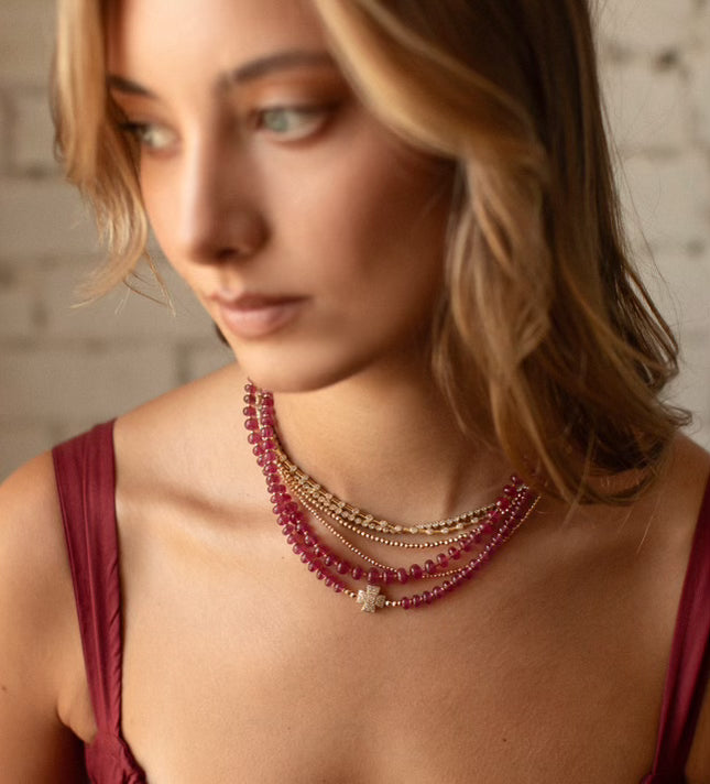 14K GOLD & RUBY NECKLACES